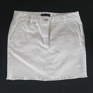 Talbots White Jean Skirt 10
